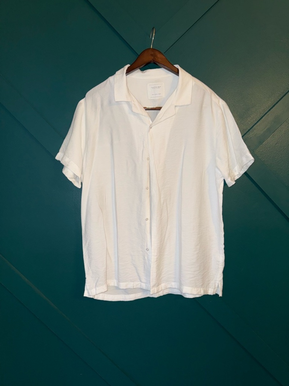 Cactus White Short-Sleeve Casual Button-Down Shirt Boat Life